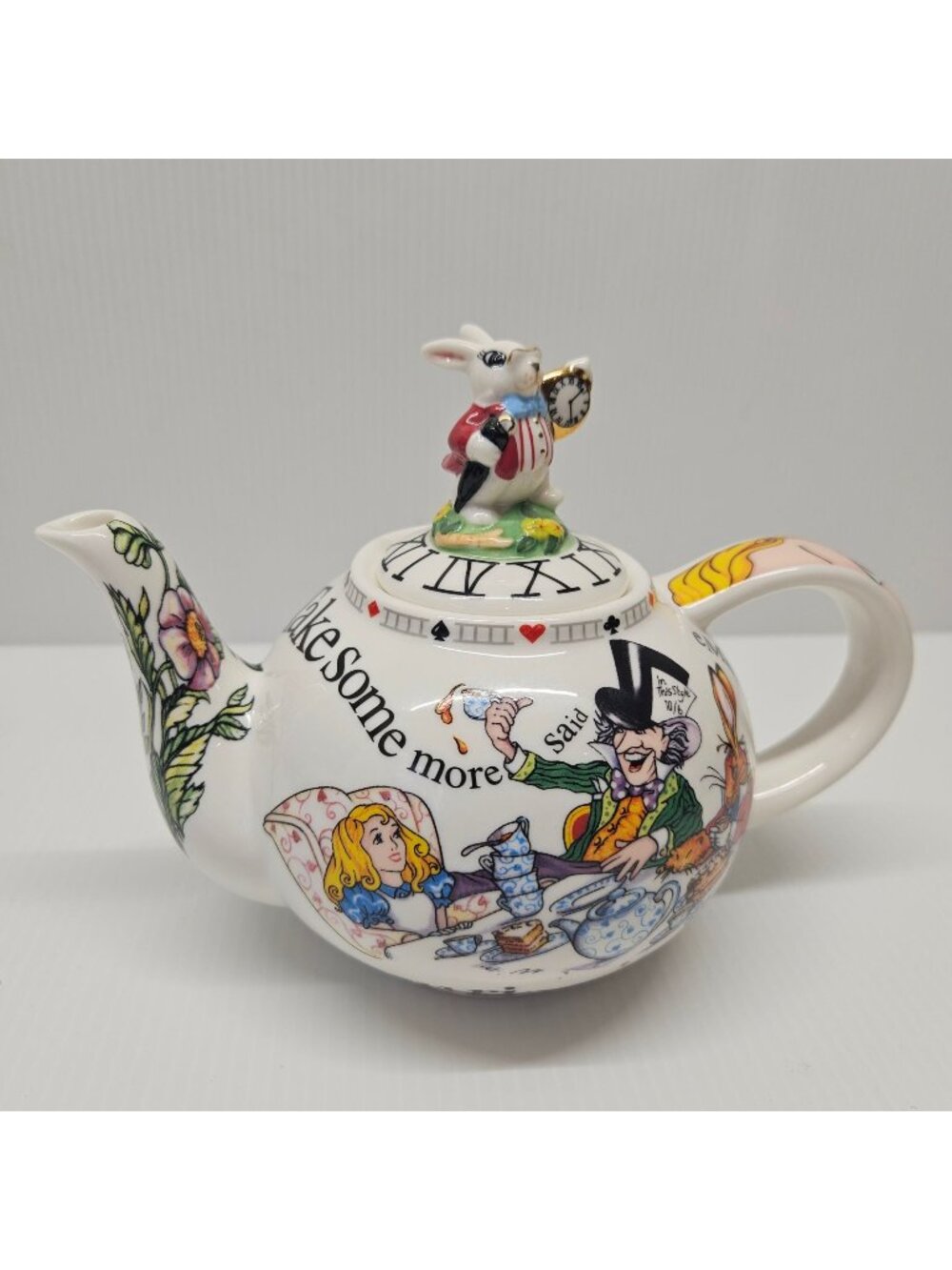 Alice In Wonderland Mad Hatters Tea Party Porcelain Teapot By Cardew Design 2008